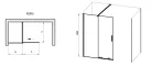 Walk-in, Ravak Roll ROWI zuhanyfal 100 cm, fekete X9WVA0300Z1