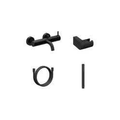   Kádtöltő csaptelep, Ravak Espirit kádtöltő szettel, ES 022.20BLM+S, matt fekete X07S125