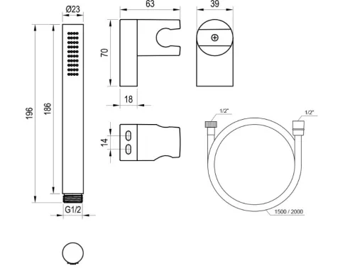 Kádtöltő csaptelep, Ravak Espirit kádtöltő szettel, ES 022.20GB+S, grafit X07S126