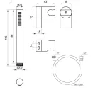 Zuhany csaptelep, Ravak Espirit zuhany csaptelep szettel, ES 032.20GB+S, grafit X07S131