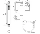 Zuhany csaptelep, Ravak Eleganta zuhany csaptelep szettel, EL 032.20GB+S, grafit X07S141