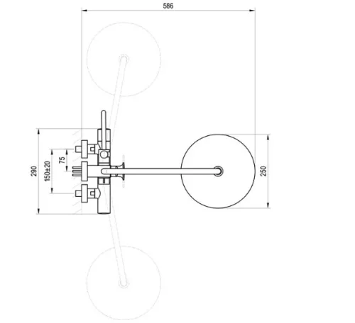 Zuhanyszett, Ravak Spring állítható zuhanyoszlop szettel, SG 098.00CR, króm X070540