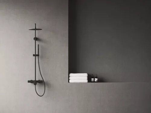 Zuhanyszett, Ravak Spring állítható zuhanyoszlop szettel, SG 098.20BLM, matt fekete X070559