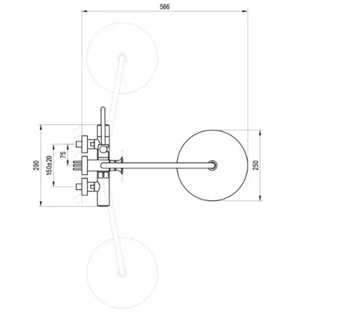 Zuhanyszett, Ravak Spring állítható zuhanyoszlop szettel, SG 098.20BLM, matt fekete X070559