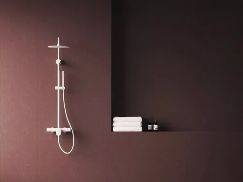 Zuhanyszett, Ravak Spring állítható zuhanyoszlop szettel, SG 098.10WHM, matt fehér X070581