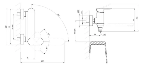 Kádtöltő csaptelep, Ravak Chrome II kádcsaptelep szettel, CR II 022.20BL+S, fekete X07S120