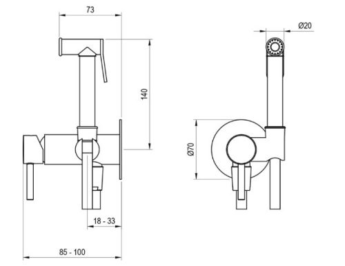Falba süllyesztett csaptelep, Ravak bidé csaptelep BM 057.00CR+S, króm X070749
