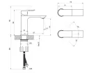 Mosdó csaptelep, Ravak Plan mosdó csaptelep 165 mm, lefolyó nélkül PN 014.20GB, grafit X070652