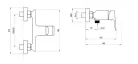 Zuhany csaptelep, Ravak Plan zuhany csaptelep PN 032.20BLM, matt fekete X070515