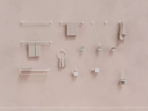 Törölközőtartó, Ravak Kona dupla, 60 cm, KN 320.10WHM matt fehér X07P1317