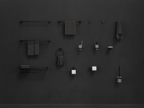 WC papír tartó, Ravak Kona wc papír tartó KN 401.20BLM matt fekete X07P1307