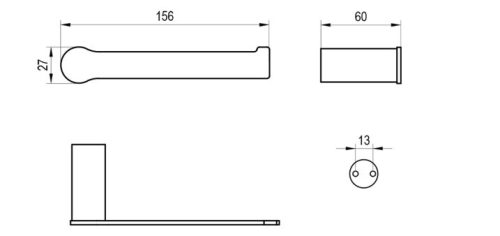 WC papír tartó, Ravak Fold wc papír tartó FD 400.30SSB szálcsiszolt rozsdamentes acél X07P1341