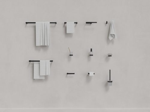 WC papír tartó, Ravak Fold wc papír tartó FD 400.20BLM matt fekete X07P1352