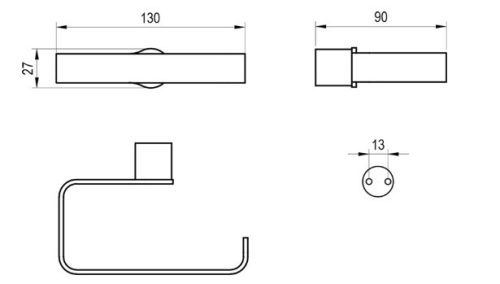 WC papír tartó, Ravak Fold wc papír tartó FD 401.30SSB szálcsiszolt rozsdamentes acél X07P1342