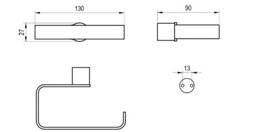 WC papír tartó, Ravak Fold wc papír tartó FD 401.20BLM matt fekete X07P1353