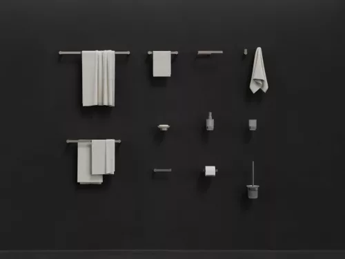 Törölközőtartó, Ravak Fold 22 cm FD 302.30SSB szálcsiszolt rozsdamentes acél X07P1347