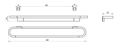 Törölközőtartó, Ravak Chrome II törölközőtartó CR II 300.00CR 60 cm, króm X07P1368