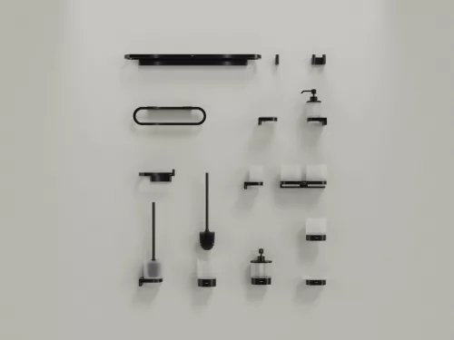 Törölközőtartó, Ravak Chrome II törölközőtartó CR II 300.20BLM  60 cm, matt fekete X07P1381