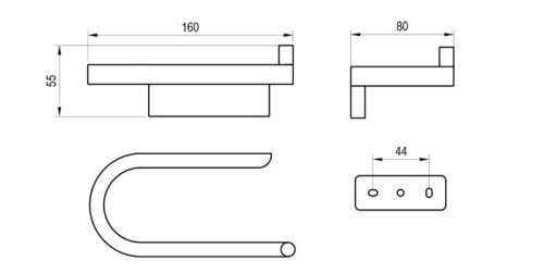 WC papír tartó, Ravak Chrome II wc papír tartó CR II 400.00CR wc papír tartó króm X07P1370
