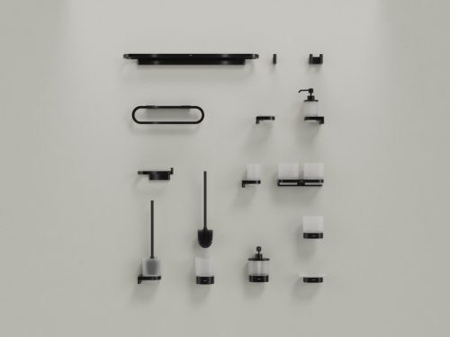 WC papír tartó,Ravak Chrome II wc papír tartó CR II 400.20BLM wc papír tartó matt fekete X07P1383