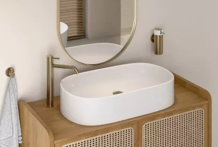 Mosdó csaptelep, Ferro Ciriculus mosdó csaptelep, szálcsiszolt arany BCK2BG