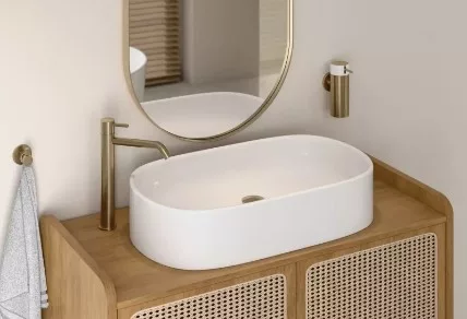 Mosdó csaptelep, Ferro Ciriculus magasított mosdó csaptelep, szálcsiszolt arany BCK2LBG