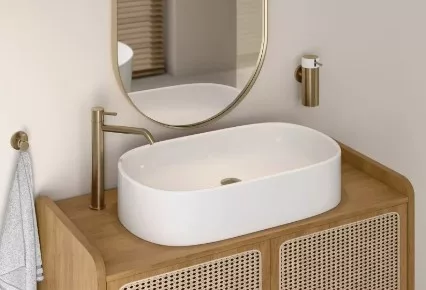 Mosdó csaptelep, Ferro Ciriculus középmagas mosdó csaptelep, szálcsiszolt arany BCK2MLBG