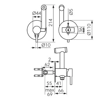 Falba süllyesztett csaptelep, Ferro Ciriculus bidé csaptelep, króm BCK66P