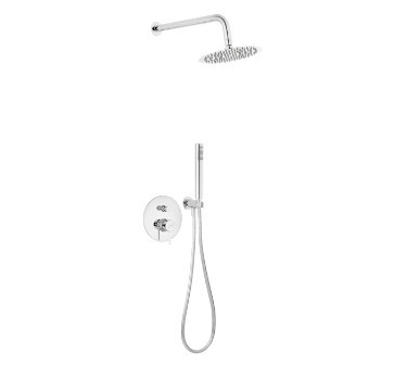 Falba süllyesztett csaptelep, Ferro Ciriculus zuhanyszett, króm BCK7P-SET1-S