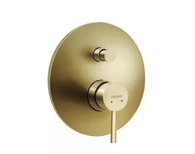 Falba süllyesztett csaptelep, Ferro Ciriculus zuhany csaptelep, szálcsiszolt arany BCK7PBG