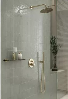 Falba süllyesztett csaptelep, Ferro Ciriculus zuhany csaptelep, szálcsiszolt arany BCK7PBG