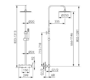 Zuhanyszett, Ferro Ciriculus zuhanyszett, króm NP85-BCK7U