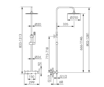 Zuhanyszett, Ferro Ciriculus zuhanyszett, gun metal NP85-BCK7UGM