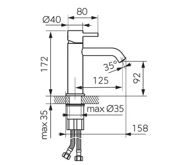 Mosdó csaptelep, Ferro Ciriculus mosdó csaptelep, króm BCK2