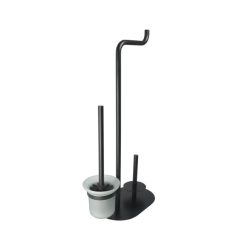   WC papír tartó, Deante Silia WC papír tartó állvány, 3 funkciós, fekete ADI_N732