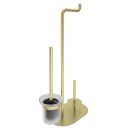 WC papír tartó, Deante Silia WC papír tartó állvány, 3 funkciós, szálcsiszolt arany ADI_R732