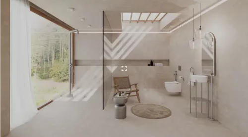 Tükör, Deante Silia tükör függő keretben, fehér 50x100 cm ADI_A851