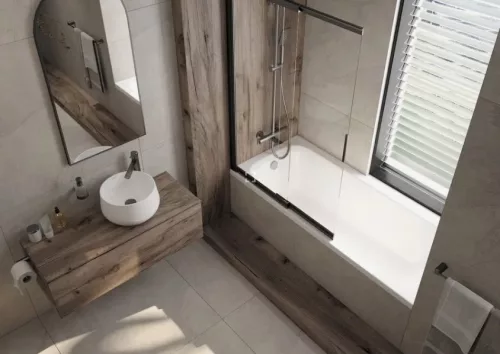 Tükör, Deante Silia tükör függő keretben, titanium 50x100 cm ADI_D851