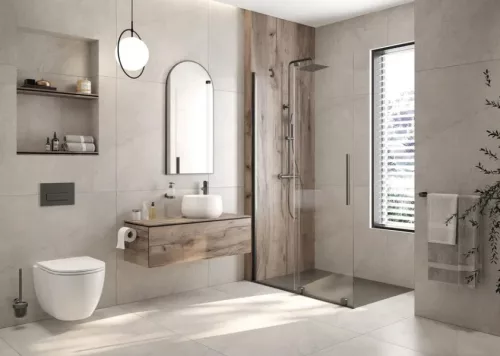 Tükör, Deante Silia tükör függő keretben, titanium 50x100 cm ADI_D851