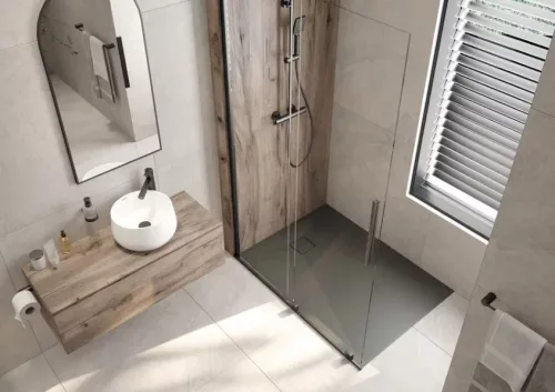 Tükör, Deante Silia tükör függő keretben, titanium 50x100 cm ADI_D851