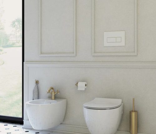 WC papír tartó, Deante Temisto fali wc papír tartó, sárgaréz ADT_M211