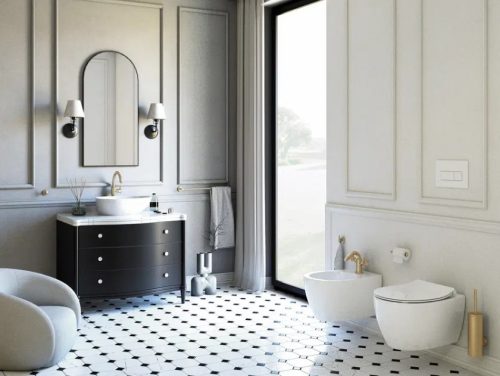 WC papír tartó, Deante Temisto fali wc papír tartó, sárgaréz ADT_M211