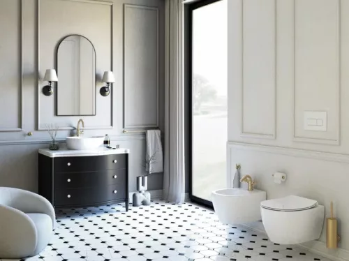 Törölközőtartó, Deante Temisto fali törölközőtartó, sárgaréz ADT_M621