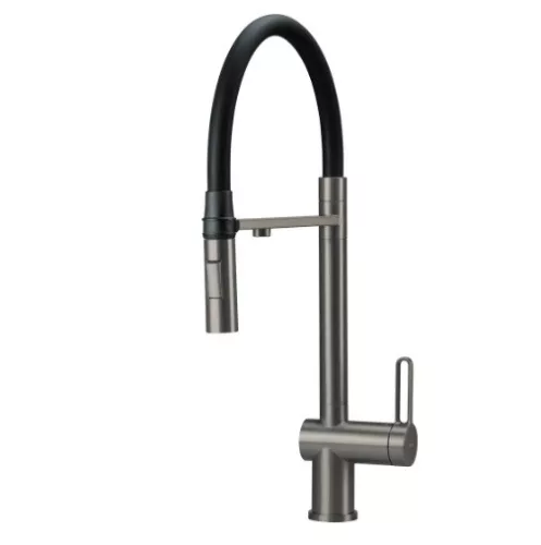 Mosogató csaptelep, Deante Magnetic vízszűrő csatlakozóval, titanium BRM_D75M