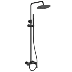   Zuhanyszett, Invena Alonia zuhanyszett, fényes fekete AU-70-D04-V