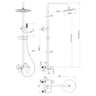 Zuhanyszett, Invena Alonia zuhanyszett, fényes fekete AU-70-D04-V