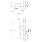 Zuhany csaptelep, Invena Alonia zuhany csaptelep, króm BN-70-001-V