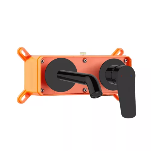 Falba süllyesztett csaptelep, Invena Alonia mosdó csaptelep, fényes fekete BP-70-U04-V