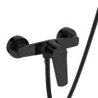 Zuhany csaptelep, Invena Alonia zuhany csaptelep zuhanyszettel, fényes fekete BN-70-004-V
