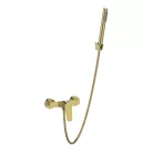 Zuhany csaptelep, Invena Alonia zuhany csaptelep zuhanyszettel, szálcsiszolt arany BN-70-009-V
